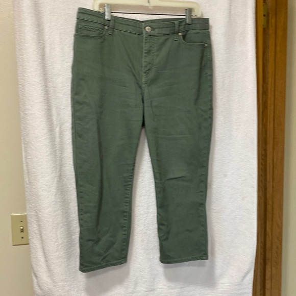 Talbots Olive Crop 14P Jean - Picture 1 of 3